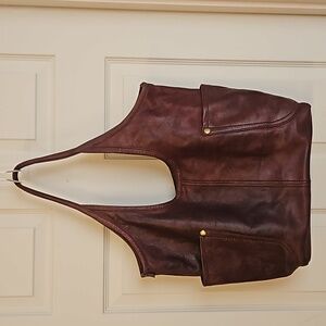 Frye Rich Brown Leather Shoulder Bag